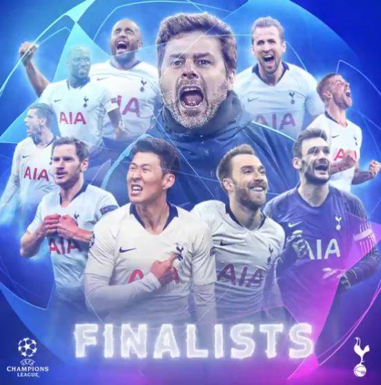 토트넘이 9일 챔피언스리그 4강전에서 아약스를 누르고 결승에 진출했다. 토트넘 트위터 캡처
