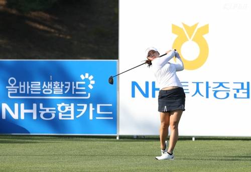 김지영의 티샷.[KLPGA 제공]