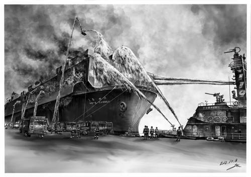 오토배너호 화재 진화 [이병화 소방사 제공]