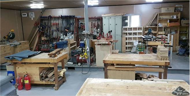 목공소 내부 작업장 모습.(사진=오요셉 기자)