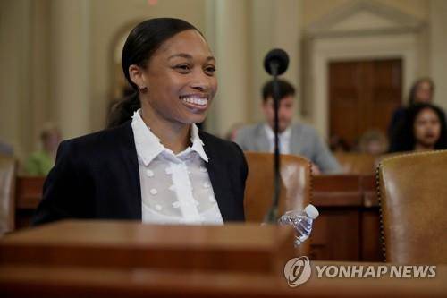 미국의 육상스타인 앨리슨 펠릭스의 모습. [Getty Images/AFP=연합뉴스]