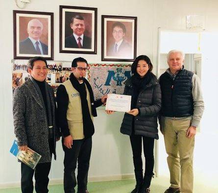 김희영 티앤씨재단 이사장(왼쪽 세번째)/사진=티앤씨재단 페이스북