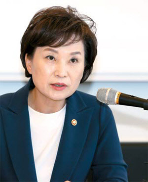 김현미 국토부 장관이 3기 신도시 민심 회복에 총력전을 펼친다.<연합뉴스>