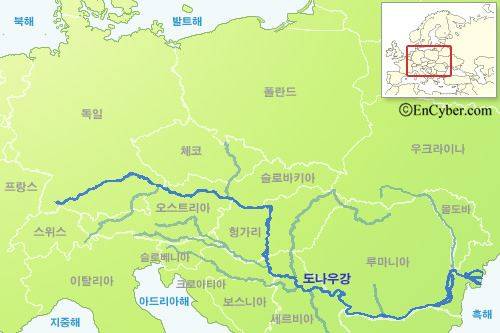 다뉴브강 지도. 구글 캡처