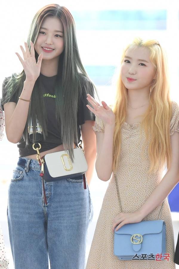 아이즈원 장원영, 혼다 히토미. 사진=윤수정 기자 pic@hankooki.com