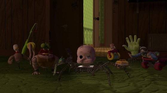 시드의 장난감은 모두 이런 모양이랍니다. 으스스하죠. [사진 디즈니]