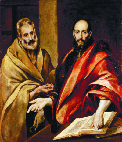 러시아 에르미타주 박물관에 있는 엘 그레코 작 ‘사도 베드로와 바울’. 사도의 은사를 받은 베드로와 바울은 초대교회를 세우고 복음을 전파하는 데 결정적인 역할을 했다.