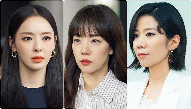 드라마 '검블유'에 출연한 이다희, 임수정, 전혜진(왼쪽부터). /사진=tvN 제공