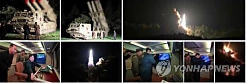 북한 김정은, 신형 대구경조종방사포 시험사격 지도 (서울=연합뉴스)  북한이 지난 2일 김정은 국무위원장 지도 하에 또다시 신형 대구경조종방사포 시험사격을 했다고 조선중앙TV가 보도했다. 사진은 중앙TV가 공개한 노동신문 보도 사진 캡쳐. 2019.8.3       [국내에서만 사용가능. 재배포 금지. For Use Only in the Republic of Korea. No Redistribution]