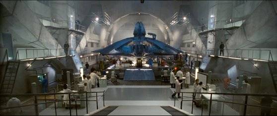 영화 '인디펜던스 데이'에 나온 51구역. 이 영화에선 미군이 로즈웰 사건으로 얻은 외계인의 시체와 추락한 UFO를 51구역에 보관하고 있다고 설정하고 있다. [자료 20세기 폭스]