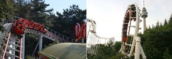 대구 이월드에 있는 롤러코스터 '허리케인' 모습. [사진 이월드]