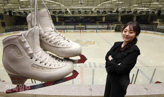 전 여자 피겨 국가대표 선수인 곽민정 코치를 6일 경기 안양종합운동장 빙상장에서 만났다. 서재훈 기자 spring@hankookilbo.com