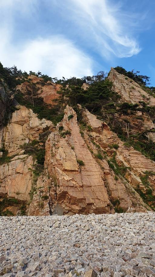 서산 황금산 몽돌해변 주상절리