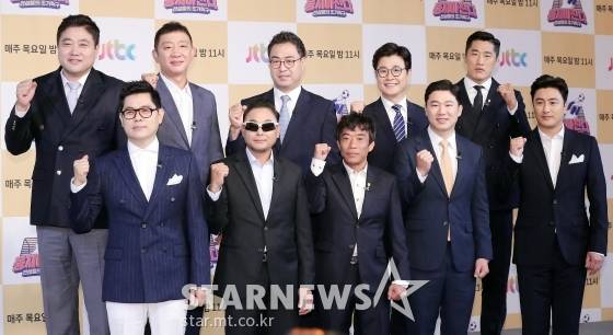 &nbsp;방송인 양준혁, 허재, 이만기, 김성주, 김동현, 안정환, 진종오, 심권호, 이봉주, 김용만(왼쪽 윗줄부터 시계방향) / 사진=김창현 기자 chmt@