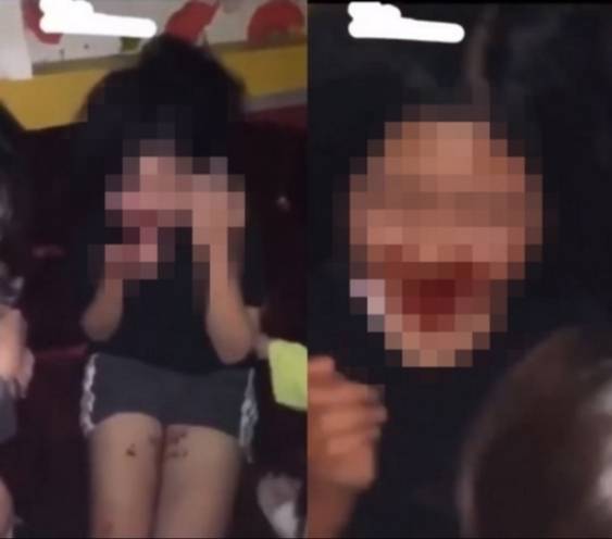 페이스북 등에서 ‘06년생 노래방 폭행’ 등의 제목으로 퍼지는 폭행 영상. 페이스북 캡처