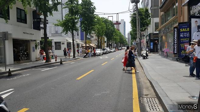 신사역 인근의 가로수길 상권. /사진=김창성 기자