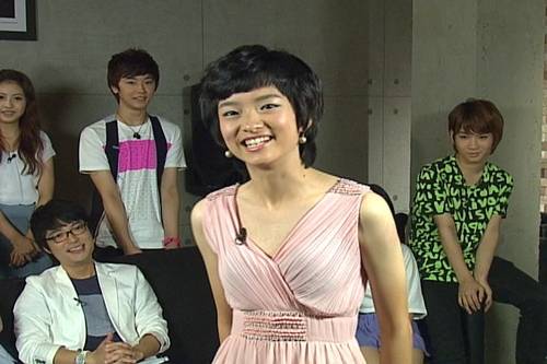 2009년 코미디TV ‘얼짱시대-꽃미남 꽃미녀 인증쇼’에 출연한 정다은. [코미디TV 방송화면 캡처]