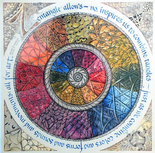 젠탱글 창시자인 릭과 마리아 부부가 직접 그린 젠탱글 작품.