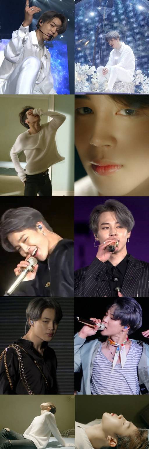 지민의&nbsp;환상적 무대 모습(브이라이브&nbsp;생중계 컷)