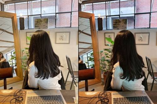 왼쪽부터 아이폰11프로, 갤럭시노트10 플러스로 촬영한 사진 [촬영 채새롬]