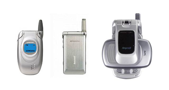 왼쪽부터 SCH-A100, SGH-T100, SGH-V500. (사진=삼성전자)