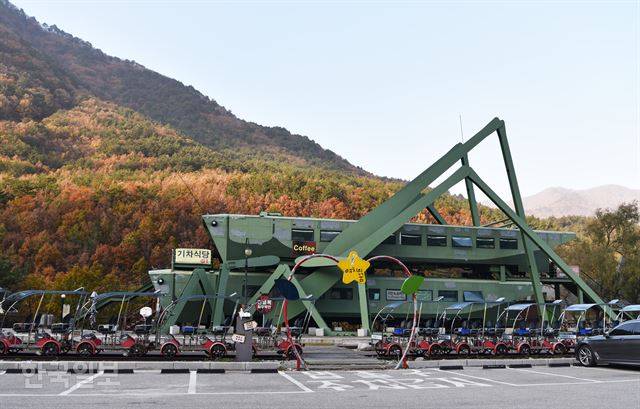 구절리역의 ‘여치의 꿈’. 식당과 카페로 이용된다.