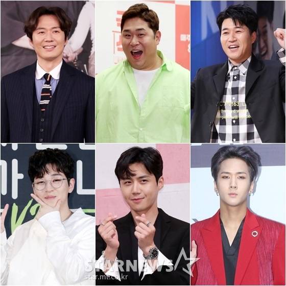 연정훈(왼쪽위부터 시계방향), 문세윤, 김종민, 라비, 김선호, 딘딘 /사진=스타뉴스
