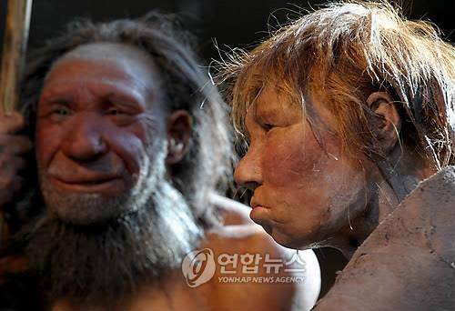 독일 메트만의 네안데르탈박물관 모형 [EPA=연합뉴스]