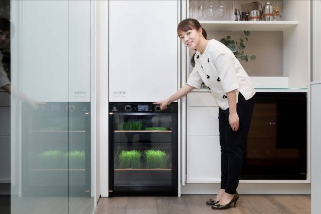 30여종의 채소를 직접 재배할 수 있는 스마트 팜./사진제공=삼성물산