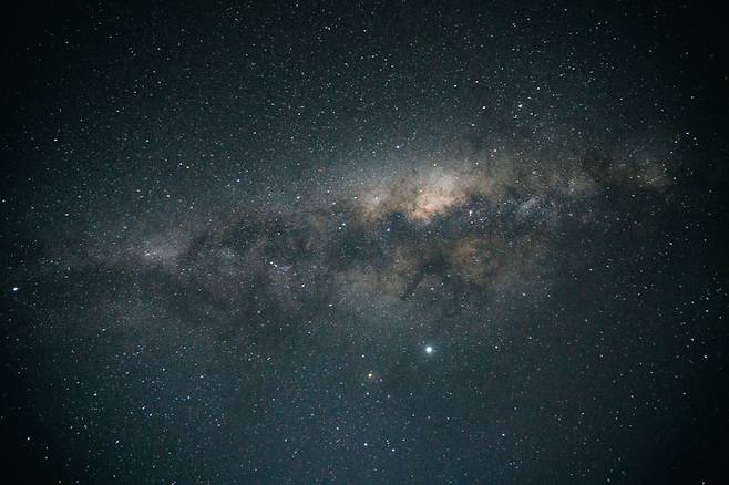 은하수가 보이는 로토루아의 밤하늘