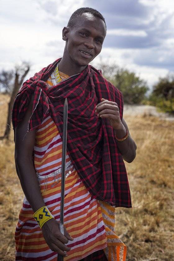 세렝게티에서 만난 마사이 청년. 백종현 기자