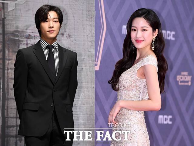 우도환(왼쪽) 문가영이 27일 열애설에 휩싸였다. 두 사람의 소속사 측은 "친한 사이"라고 부인했다. /더팩트DB