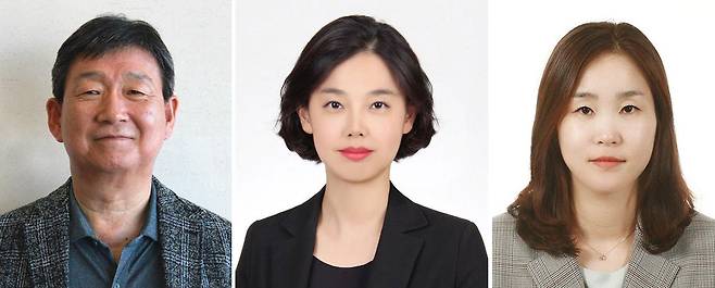 황현식 사장-심미진 상무-임이란 상무(왼쪽부터)