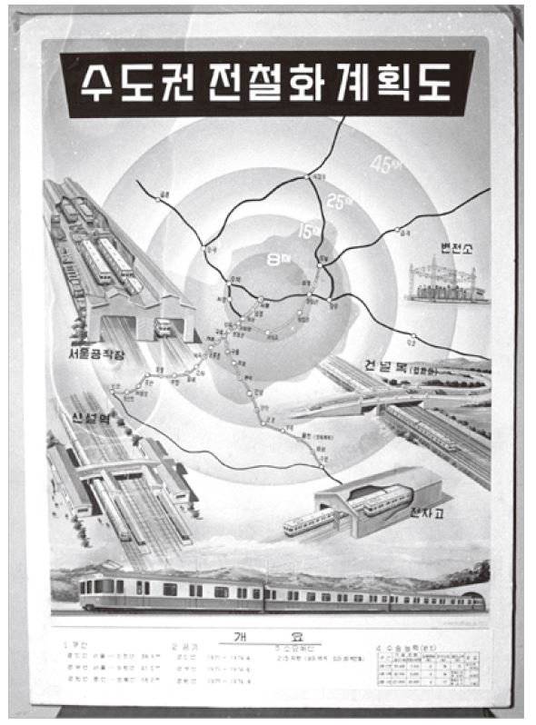 (사진 24) 1970년대 작성된 수도권 전철화 계획도. [출처 한국철도공사]