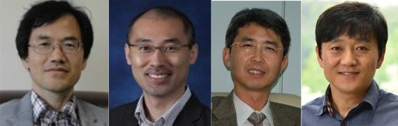 왼쪽부터 오용근 기초과학연구원 단장이자 포스텍 교수와 안지훈 고려대 교수, 이승재 명지대 교수, 하헌필 한국과학기술연구원 책임연구원