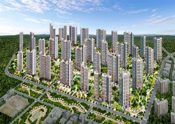 포항 로열파크씨티 장성 푸르지오 조감도. [사진 제공 = DK도시개발]