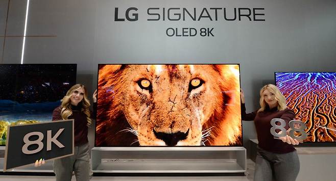 An installation view of LG Electronics’ new rollable TVs at CES 2020 (LG Electronics)