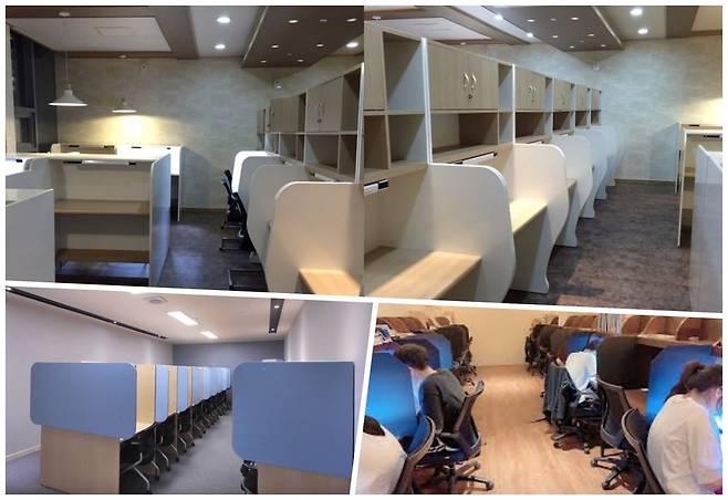 학생들의 출결과 학습계획, 학습상황 등을 챙겨 일부 학부모들에게 인기를 끌고 있는 ‘관리형 독서실’의 모습들. 유튜브 갈무리