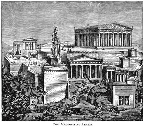 고대 아테네 아크로폴리스 복원도 [게티이미지뱅크]