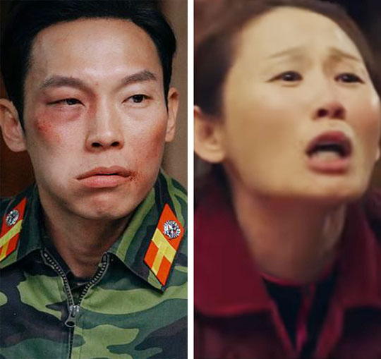 '사랑의 불시착'에서 코믹한 북한 사투리와 능청 연기로 사랑받은 배우 양경원(왼쪽)과 김선영. /tvN