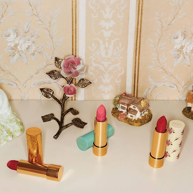 마틴 파와 미켈레가 만나 탄생시킨 구찌 뷰티 캠페인 이미지.