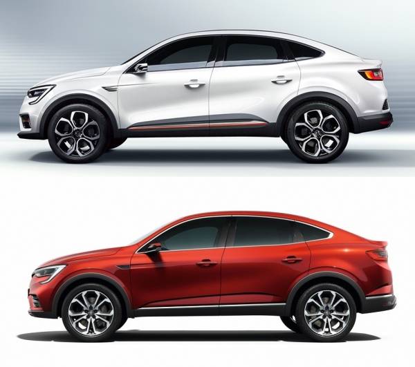 르노삼성 'XM3 인스파이어' (상), 르노 '아르카나' (하)