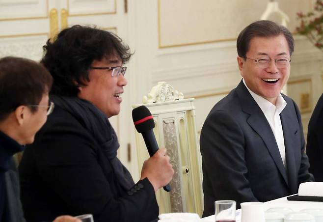 영화 '기생충'팀 20일 청와대 오찬 / 사진=뉴시스