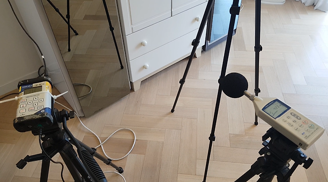 소음과 진동 측정 모습