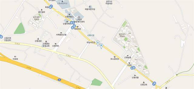 신평양조장(A)과 백련양조문화원(B) 위치. 카카오맵 캡처