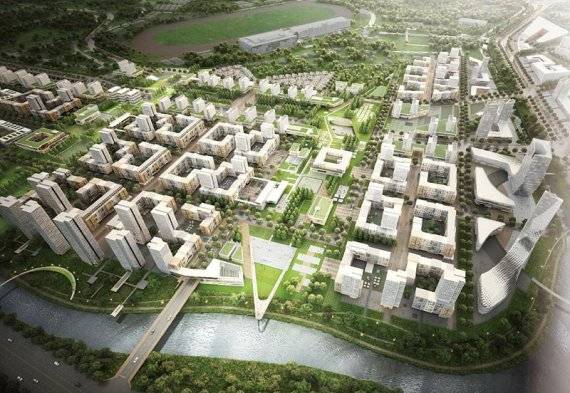 과천과천지구 도시건축통합 마스터플랜 설계 공모 최우수작으로 선정된 시아플랜건축사사무소 컨소시엄의 포용적 공유존 투시도. LH 제공