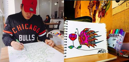 배우 문지윤이 18일 급성패혈증으로 사망한 사실이 알려진 가운데, 생전 그가 그린 다양한 그림들이 눈길을 끈다. 출처|문지윤SNS