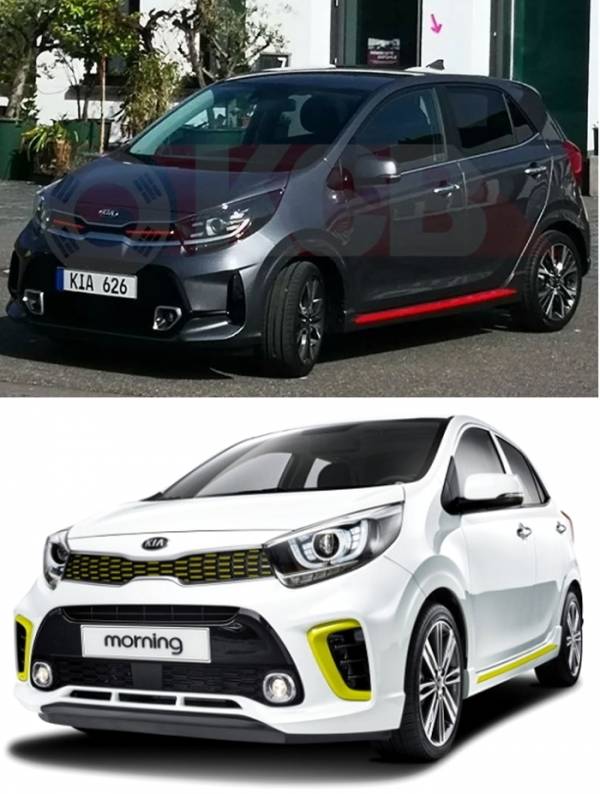 기아차 '모닝 페이스리프트' (상), 3세대 모닝 (하) (출처 ː the korea car blog)