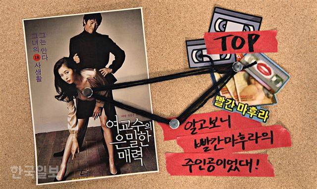 ‘빨간 마후라’ 사건은 급기야 90년대 문화의 ‘상징’이 된다. 영화 <여교수의 은밀한 매력>은 빨간 마후라 사건을 모티프로 차용해 논란의 도마에 오르기도 했다.