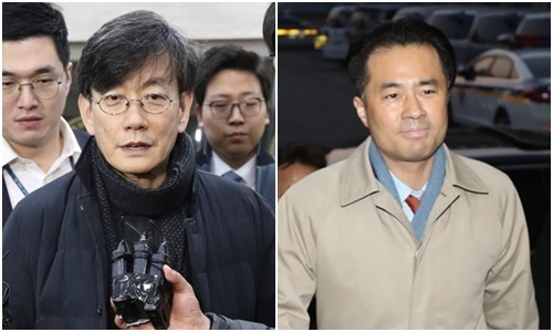 손석희 JTBC 대표이사 사장(왼쪽)과 프리랜서 기자 김웅. 연합뉴스